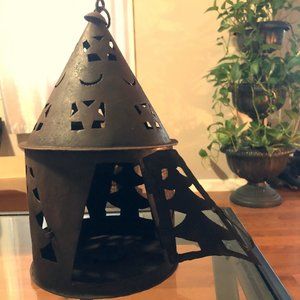 Handmade Metal Candle Holder- Antique Set of 2!